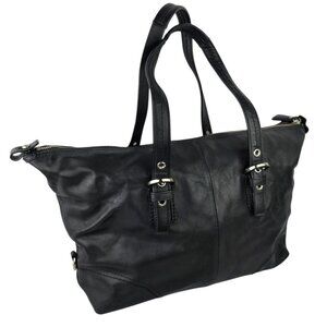 Vtg Black Coach SOHO Leather Satchel Purse Berry Bag